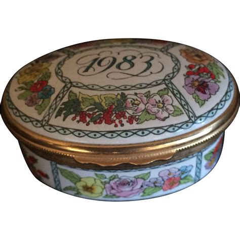 antique metal enamel box|vintage halcyon days enamel boxes.